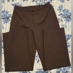 LOFT Brown Straight Leg Ankle Trousers Size 6 Work Pants